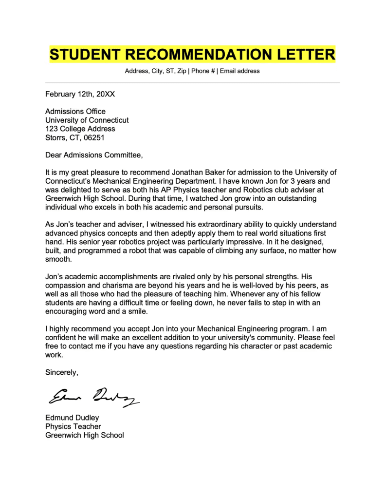 Reference Letter คืออะไร ตัวอย่างจดหมายแนะนำ - Apexeducate